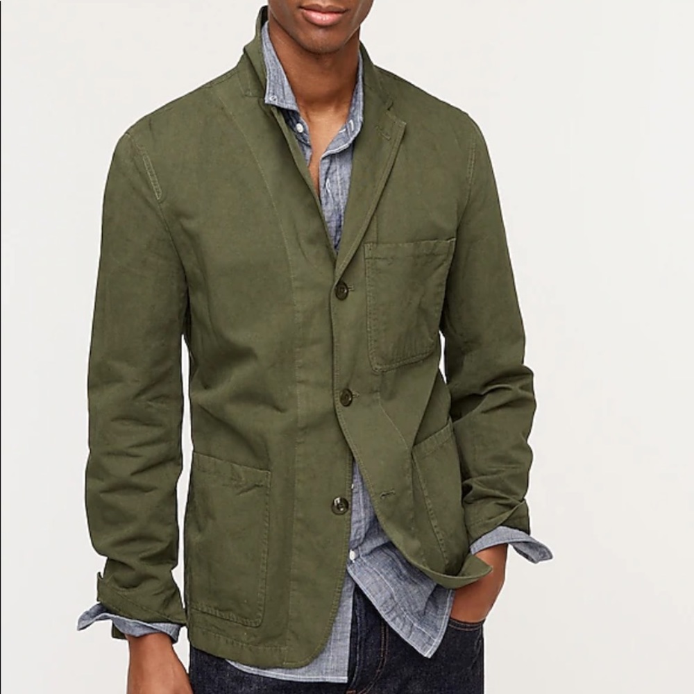 New Wallace & Barnes Chore Blazer Green Cotton